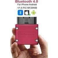 OBDResource Car Code Reader for iPhone Android ELM327 V1.5 Bluetooth 4.0 PIC18F25K80 OBD2 Diagnostic