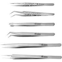 Precision Industrial Tweezers Anti-static Magnetic Stainless Steel Tweezers Set For Electronics Soldering Maintenance Hand Tools