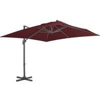 Cantilever Umbrella with Aluminium Pole Bordeaux Red 400x300 cm