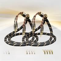 TODN 1 pair speaker cable high end hifi audio cable 6N OCC speakers CABL replaceable banana plug