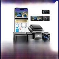 AZDOME Dash Cam M550 4K+2.5K Builtin GPS WiFi Car Dash Camera Front Inside Rear 3 Way IR Night