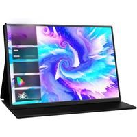 ZEUSLAP 16" 2.5K 144hz Portable Monitor 2560*1600 16:10 100%sRGB 500Cd/m Travel Gaming Display for