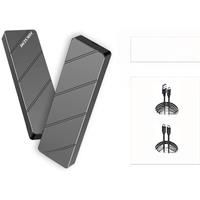 HIKSEMI 10Gbps M.2 NVME SATA SSD Enclosure Tool Free External Adapter USB C 3.1 NVME PCIe Case SSD
