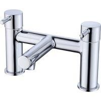 Vurtu Braughing Bath Filler 1 4 Turn Dual Lever Ceramic Disc High Low Water Pressure 240 h X 220 w Chrome 628538, Silver