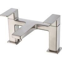 Vurtu Barkway Bath Filler 1 4 Turn Dual Lever Ceramic Disc High Low Water Pressure 240 h X 220 w Brushed Nickel 628529