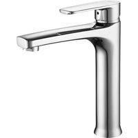 Vurtu Amwell High Basin Mixer 1 4 Turn Single Lever Ceramic Disc High Low Water Pressure 225 h X 50 w Chrome 261104