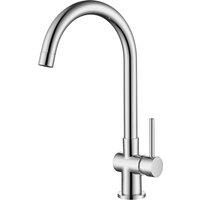 Vurtu Erebus C Shape Single Lever Tap 589 h X 86 w Chrome 402102, Silver