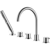 Vurtu Venus 4 Tap Hole Bath Filler 1 4 Turn Dual Lever Ceramic Disc High Low Water Pressure 318 h X 664 w Chrome 423301