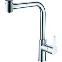 Vurtu Datchworth D Shape Pull Out Single Lever Tap 260 h X 112 w Chrome 492904
