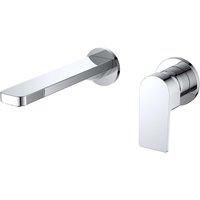 Vurtu Barkway 2 Tap Hole Wall Mounted Basin/ Bath Filler - Chrome, Silver