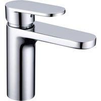 Vurtu Nyx Basin Mixer 1 4 Turn Single Lever Ceramic Disc High Low Water Pressure 152 h X 42 w Chrome 681101, Silver