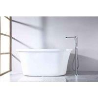 Vurtu Datchworth Floor Mounted Bath Shower Filler 1 4 Turn Single Lever Ceramic Disc High Low Water Pressure 829 h X 198 w Chrome 683801