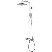 Vurtu Hunsdon Thermostatic Shower With Fixed Shower Head 1240 h X 307 w Chrome 814609, Silver
