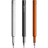 HOTO Precision Screwdriver SE, Pocket Size, Multi-Bit, Mini Hand Screwdriver with 2 Double End Bits & 1 Pen Bit, Ideal for Phone/Glasses/Watches/Laptop, Silver