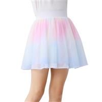 boruizhen Girls Skirts Floral Embroidered Tutu Skirts for Girls 4 Layered Kids Tulle Skirt with Soft Lining Festival Birthday 6-10 Years Rainbow