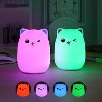 LED Rabbit Night Light,Rechargeable Table Lamp,Soft Silicone Bedside Lamp, for Home Decor,Bedroom,