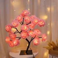 Rose Tree Lamp, USB Powered LED Light Flower Night Light for Home Decoration Outdoor Parties