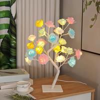 LED Rose Tree Lamp, USB Powered Flower Night Light, Atmosphere Lighting for Holiday Parties Weddings