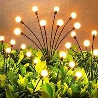 2Pcak Solar Firefly Lights, Garden Lamp Solar Powered Waterproof Lighting, Swaying Light for Yard