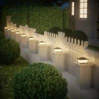 Solar Post Cap Light LED Post Light Auto On Outdoor Waterproof Garden Lamp Decorative for Courtyard