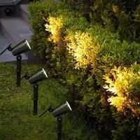 9 LEDs Solar Spotlights, Outdoor IP65 Waterproof, Spot Lights, Brightness Adjustable for Garden
