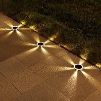 6LED Solar Night Light, IP65 Waterproof Outdoors Lawn Lights, 360 Wall Lamp for Garden, Yard, Lawn,