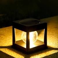 Solar Lights Outdoor,Waterproof Garden Post Cap LED Lamp,for Wooden Posts, Deck, Fence Lighting,for