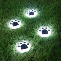 1/4Pack LED Solar Lights, Outdoor Light, Animal Paw Print Decorative Lamp, for Garden Yard Walkway