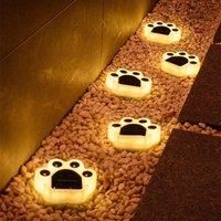 1/4PCS Solar Paw Outdoor Lights, IP65 Waterproof Lawn Lamp, Intelligent Light Control Lighting, for