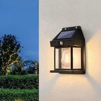 Solar Outdoor Motion Sensor Wall Lamp 3 Lighting Modes Waterproof Lantern for Yard Garden Camping