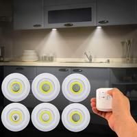 Dimmable LED Tap Lights with Remote Control, Wireless COB Night Light Wall Lamp for Bedroom WaLamp