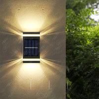 Solar lights Outdoor, Wall lights, Solar Fence Light 2 Pack, Decorative Garden Lights, Waterproof