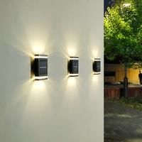 6LED Outdoor Solar Wall Lamp, Waterproof Wall Washing Lights, Up And Down Lighting, For Terrace,