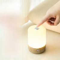 LED Motion Sensor Night Light, Touch Control Table Lamp, USB Rechargeable Beside lights for Bathroom