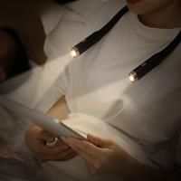 LED Neck Reading Light, Book Light for Reading, Bendable Arms, Rechargeable, Long Lasting, Perfect