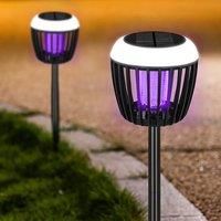 Solar Mosquito Killer Lights With 3 Light Mode Outdoor Waterproof Led Light Bug Zapper Mosquito Trap