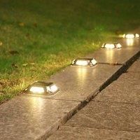 8LED Solar Driveway Light Outdoor Garden Ground Lights Waterproof LED Solar Wall Lamp Camping for