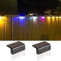 LED Solar Step Light with Auto On/Off, Stair Lighting for Garden Courtyard Pathway