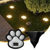 Outdoor LED Solar Light Waterproof Dog Cat Animal Paw Print Light Path Lawn Lamp for Garden Patio