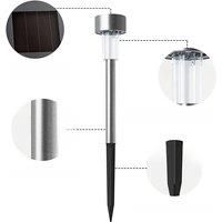 10Pcs LED Solar Ground Lights with Smart Light Control£ Auto On/Off, 6-8H Illumination for Garden