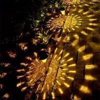 2pcs Solar Outdoor Lights Decorative Ground Plug Light Waterproof Atmosphere Lawn Lamps for Villa