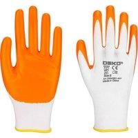 DEKO 12 Pairs of PU Palm Coating Work Gloves Safety Protective Gloves Protection Garden Gloves for