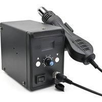Durable Soldering Station with Anti-Impact Steel Housing, Hot Air Gun, Adjustable Temperature, and