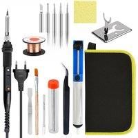 80W Electric Soldering Iron Kit Temperature Adjustable 220V 110V Welding Tools Set Soldering Flux