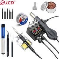 JCD 750W Soldering Station Welding set LCD Digital display Rework Station for cell-phone BGA SMD IC Repair Solder tools 8898