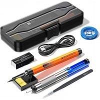 USB Electric Soldering Iron Kit Type-C Interface 8W 1000mAh Wireless Charge Solder Iron Adjustable