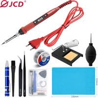 ? JCD Electric Soldering Iron 80W Adjustable Temperature Replaceable Soldering Iron Head Soldering Iron Pen Welding Kit