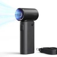 JISULIFE Handheld Turbo Fan,Super Strong Wind,5 Speeds,Long Battery Life,5000mAh,USB