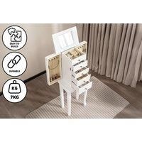Freestanding Jewellery Cabinet With Flip Up Mirror