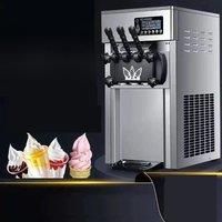 Commercial Ice Cream Maker 22-30L/H Yield 2200W Countertop Soft Serve Machine Frozen Yogurt Maker